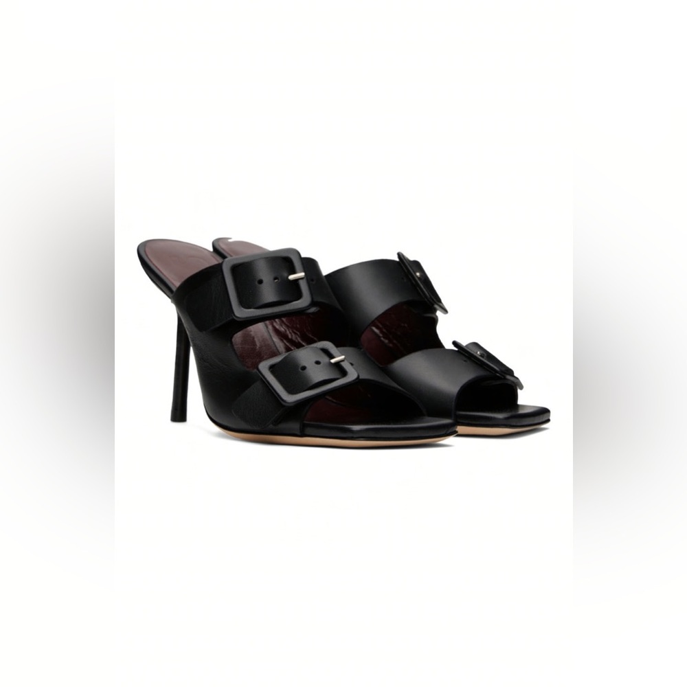 STAUD Black Remi Heeled Sandals